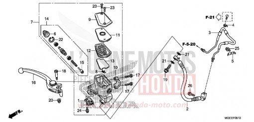 FR. BRAKE MASTER CYLINDER VFR1200FDF de 2015